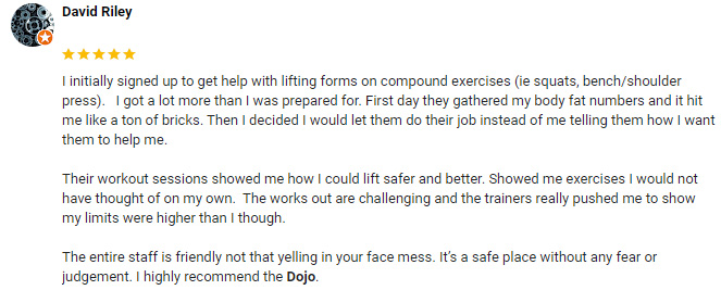 Gym Apex NC David Testimonial